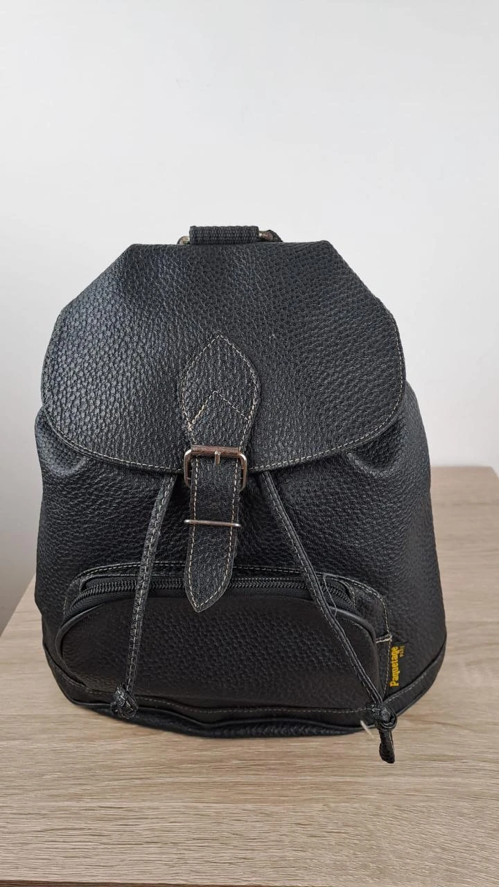 Reversible flap backpack / Vintage / Black / Unisex / Faux leather / 124 – photo 2